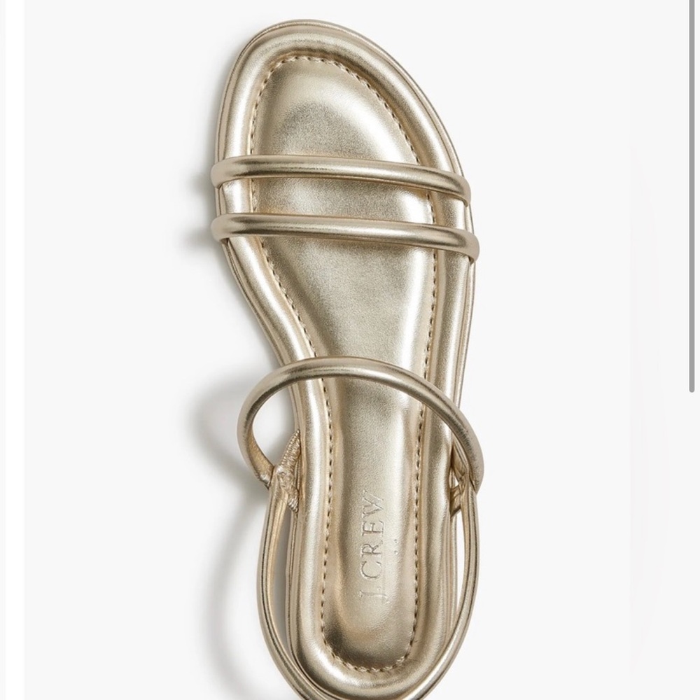 JCrew gold sandals “totally tubular” size 12